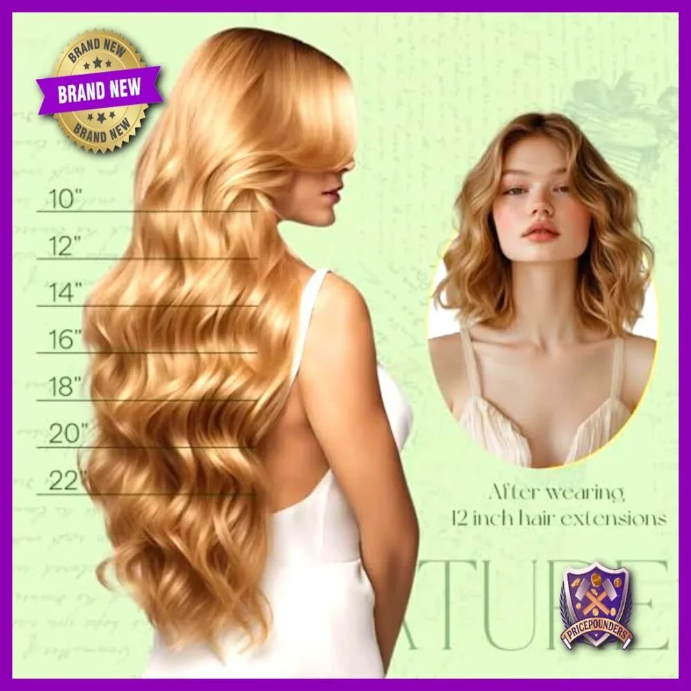 18 Inch Real Human Hair Clip-In Extensions 7 Piece Set 120g